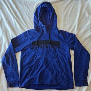 Adidas Kids Medium (12–14) Logo Hoodie – Blue